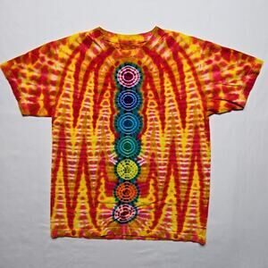 Tie Dye Chakra Shirt Psychedelic Rainbow Multicolor Small Tee